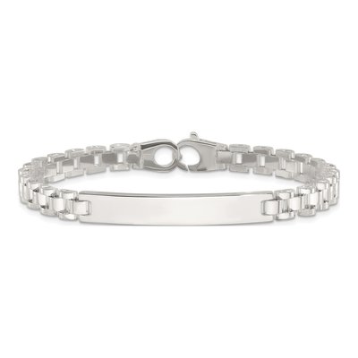 Sterling Silver Fancy Link ID Bracelet – view 4