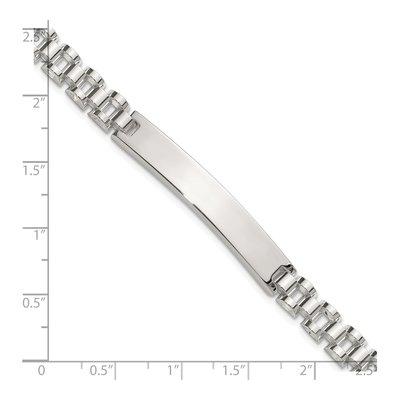 Sterling Silver Fancy Link ID Bracelet – view 6