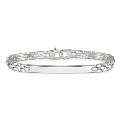 Sterling Silver Fancy Link ID Bracelet – view 4