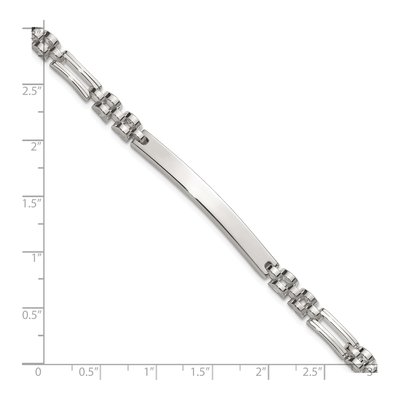 Sterling Silver Fancy Link ID Bracelet – view 6