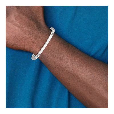 Sterling Silver Fancy Link ID Bracelet – view 7