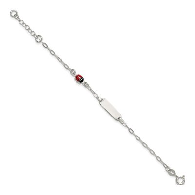 Sterling Silver Ladybug for Kids ID Bracelet – view 3
