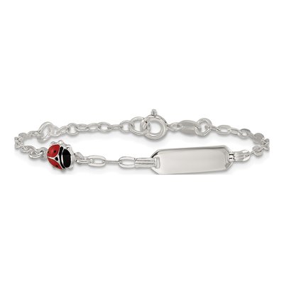 Sterling Silver Ladybug for Kids ID Bracelet – view 4