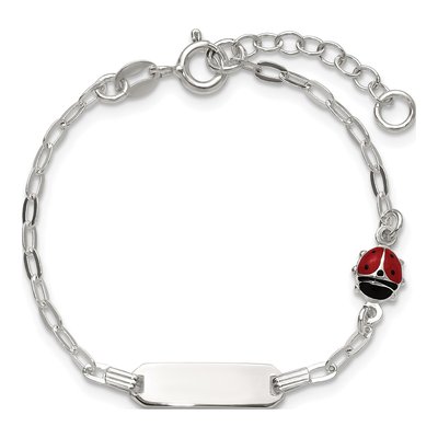 Sterling Silver Ladybug for Kids ID Bracelet – view 5