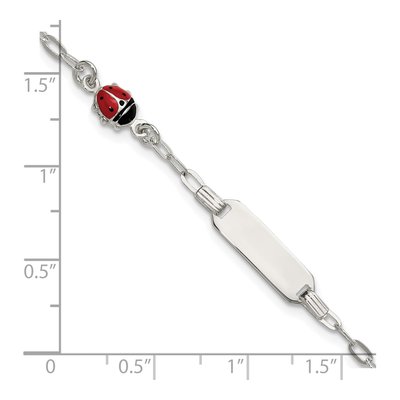 Sterling Silver Ladybug for Kids ID Bracelet – view 6