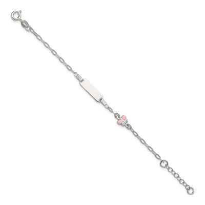 Sterling Silver Butterfly for Kids ID Bracelet – view 3