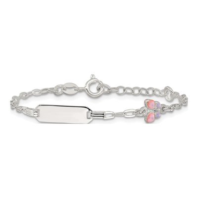 Sterling Silver Butterfly for Kids ID Bracelet – view 4
