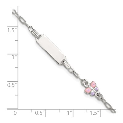 Sterling Silver Butterfly for Kids ID Bracelet – view 6