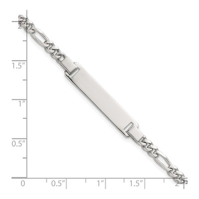 Sterling Silver Kids' Figaro ID Bracelet – view 6