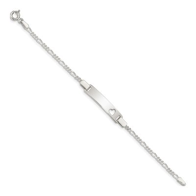 Sterling Silver Baby ID Heart Bracelet – view 3