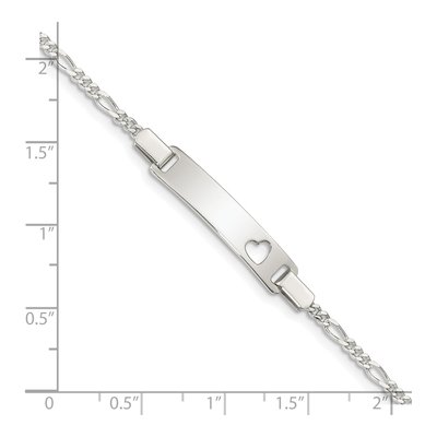 Sterling Silver Baby ID Heart Bracelet – view 5