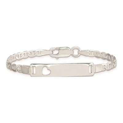 Sterling Silver Baby ID Heart Bracelet – view 4