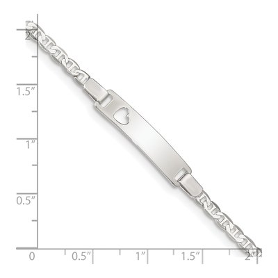 Sterling Silver Baby ID Heart Bracelet – view 5