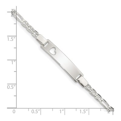 Sterling Silver Baby ID Heart Bracelet | Engravable – view 5
