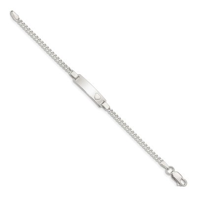 Sterling Silver Baby ID Heart Bracelet – view 3