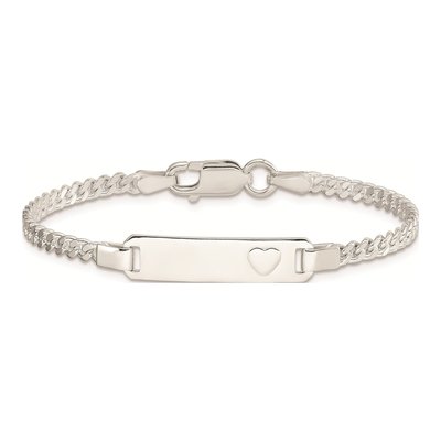 Sterling Silver Baby ID Heart Bracelet – view 4