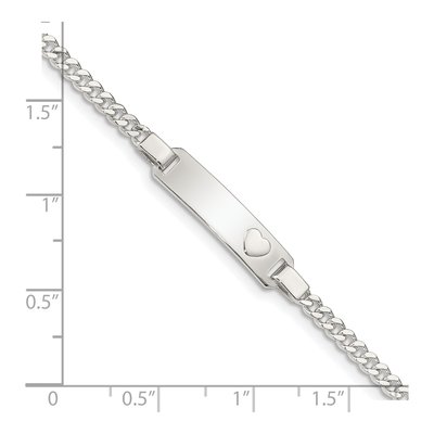 Sterling Silver Baby ID Heart Bracelet – view 5