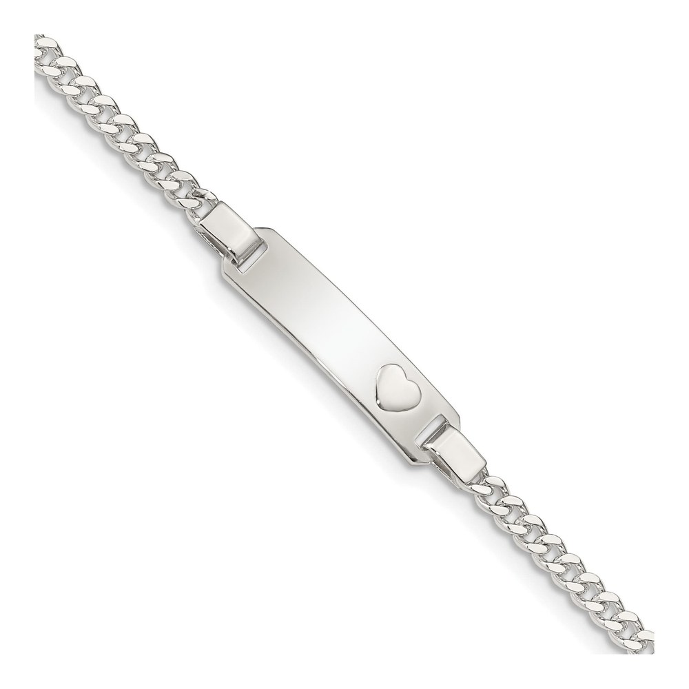 Sterling Silver Baby ID Heart Bracelet