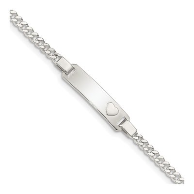 Sterling Silver Baby ID Heart Bracelet
