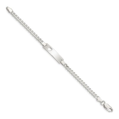 Sterling Silver Baby ID Heart Bracelet – view 3