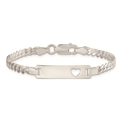 Sterling Silver Baby ID Heart Bracelet – view 4