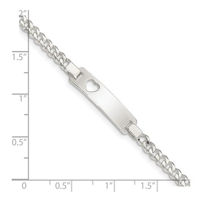 Sterling Silver Baby ID Heart Bracelet – view 5