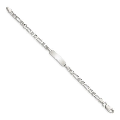 Sterling Silver Kids' ID Anchor Bracelet – view 3