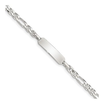 Sterling Silver Kids' ID Anchor Bracelet