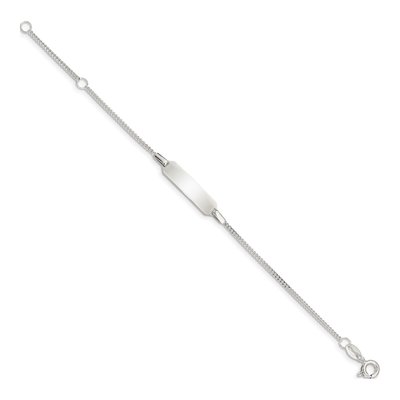 Sterling Silver Kids' Curb Link ID Bracelet – view 3