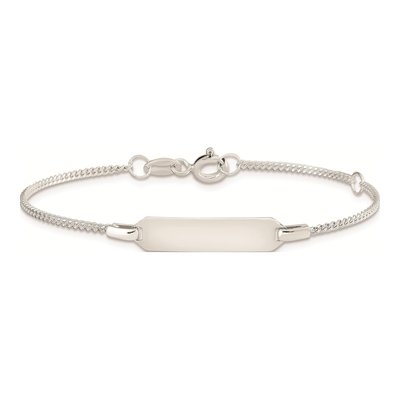 Sterling Silver Kids' Curb Link ID Bracelet – view 4