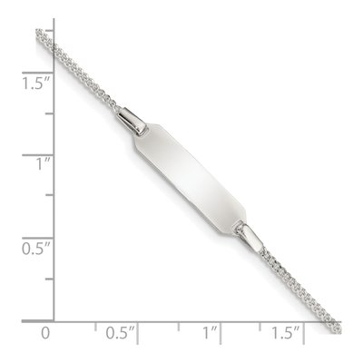 Sterling Silver Kids' Curb Link ID Bracelet – view 5