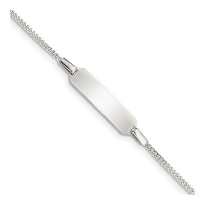 Sterling Silver Kids' Curb Link ID Bracelet