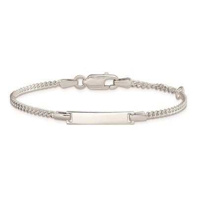 Sterling Silver Kids' Curb Link ID Bracelet – view 4