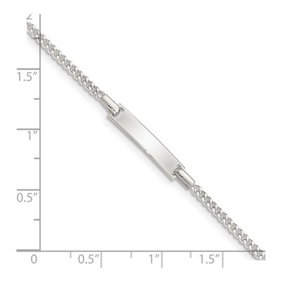 Sterling Silver Kids' Curb Link ID Bracelet – view 5