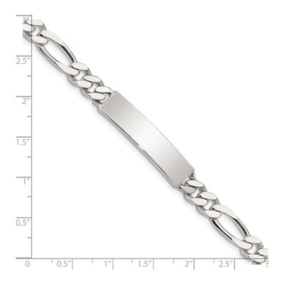 Sterling Silver Figaro ID Bracelet – view 4