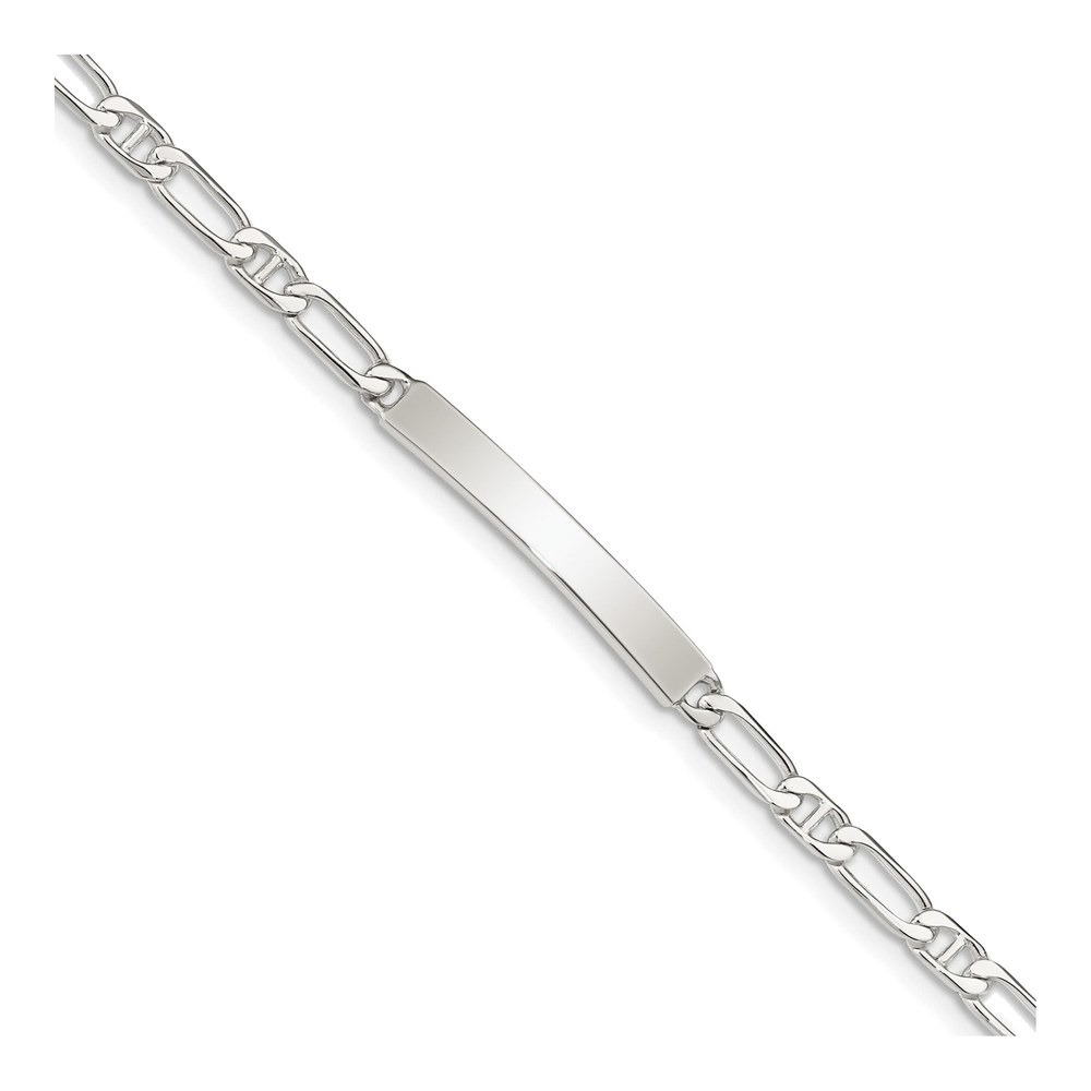 Sterling Silver Anchor ID Bracelet