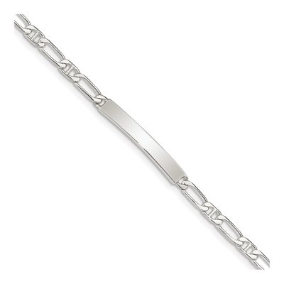 Sterling Silver Anchor ID Bracelet