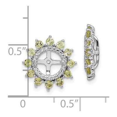 Sterling Silver Peridot & Diamond Jacket Earring Jackets – view 6