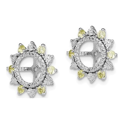 Sterling Silver Peridot Jacket Earring Jackets – view 4