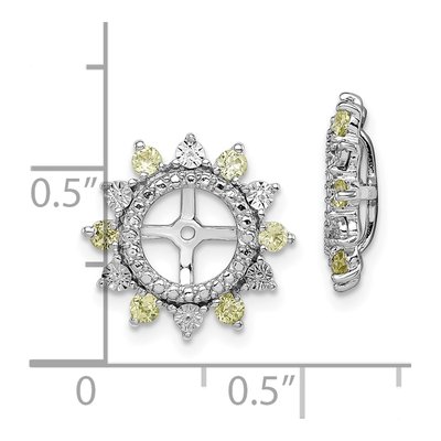 Sterling Silver Peridot Jacket Earring Jackets – view 6