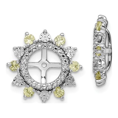 Sterling Silver Peridot Jacket Earring Jackets