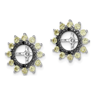Sterling Silver Peridot & Sapphire Jacket Earring Jackets – view 4