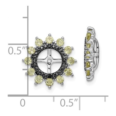 Sterling Silver Peridot & Sapphire Jacket Earring Jackets – view 5