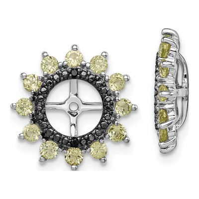 Sterling Silver Peridot & Sapphire Jacket Earring Jackets