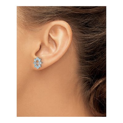 Sterling Silver Swiss Blue Topaz Jacket Earring Jackets – view 5