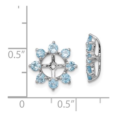 Sterling Silver Swiss Blue Topaz Jacket Earring Jackets – view 6