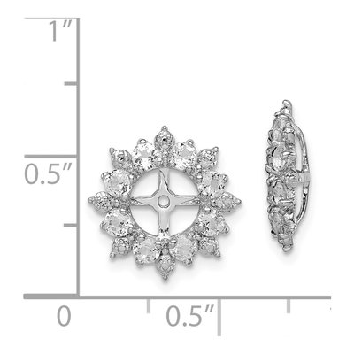 Sterling Silver White Topaz & Diamond Jacket Earring Jackets – view 6