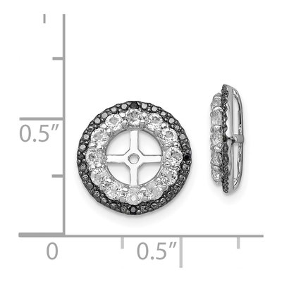 Sterling Silver White Topaz & Sapphire Earring Jackets – view 6