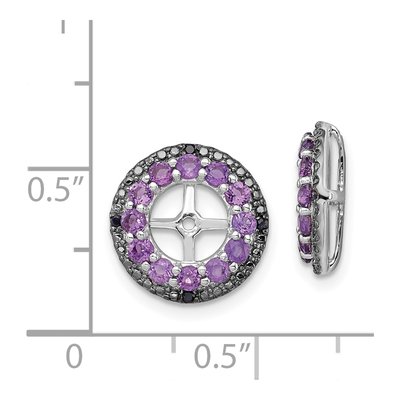 Sterling Silver Amethyst & Sapphire Earring Jackets – view 6