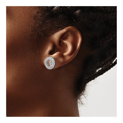 Sterling Silver 1/10 ct tw Diamond Jacket Earring Jackets – view 5